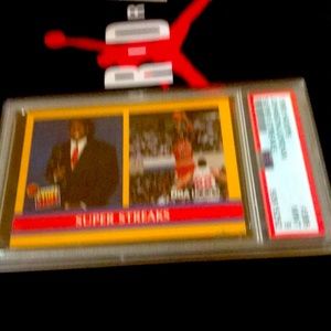 Jordan and Johnson 90 hoops psa9 card